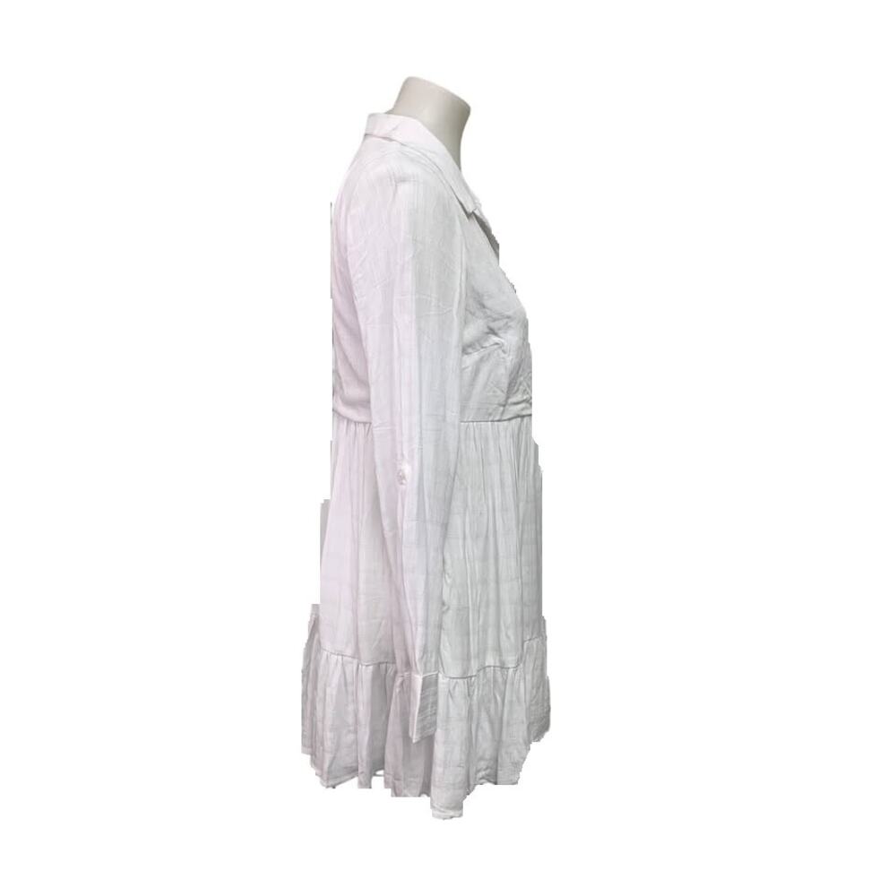 New American Eagle Womens Small Long Sleeve Front Button Collared Shirt Dress - Picture 3 of 5